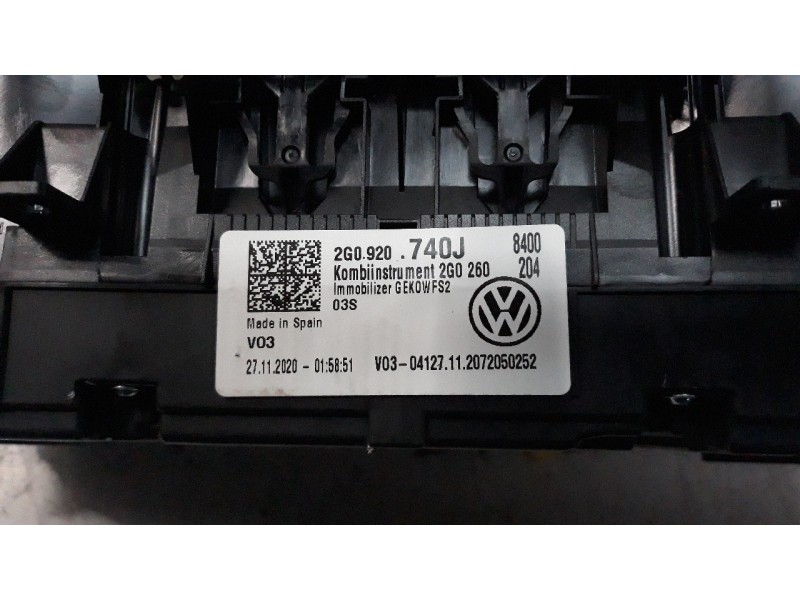 Recambio de cuadro instrumentos para volkswagen polo 1.0 tsi referencia OEM IAM 2G0920740J  