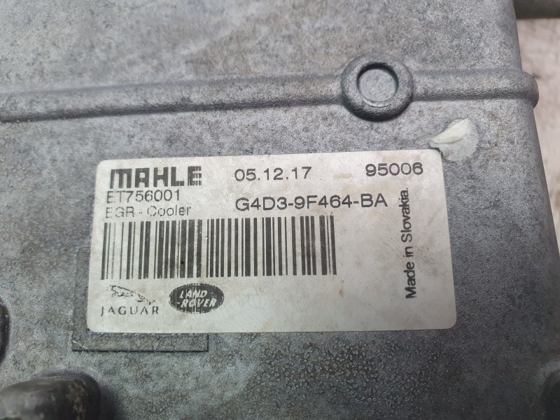 Recambio de enfriador egr para land rover discovery sport hse referencia OEM IAM G4D39F464BA ET756001 