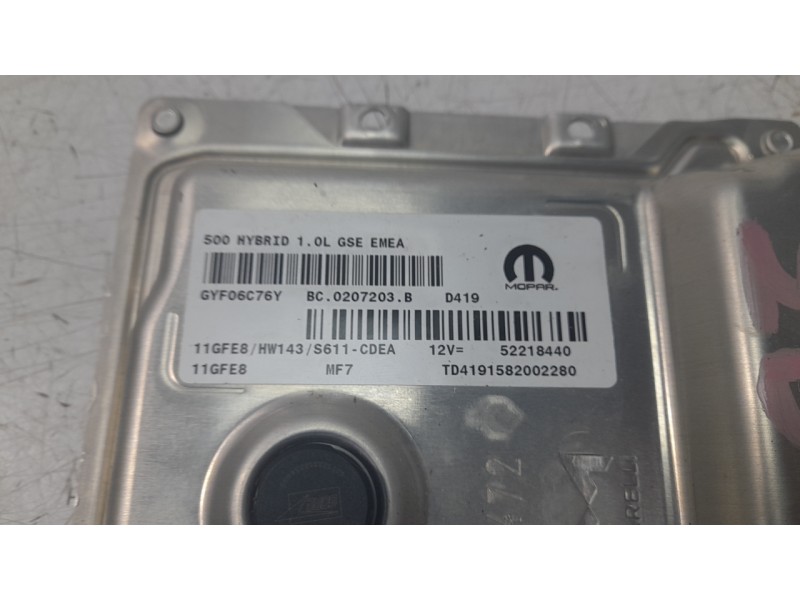 Recambio de centralita motor uce para fiat 500 c (312_) 1.0 mild hybrid (312.ayd1b) referencia OEM IAM 0000052045262  