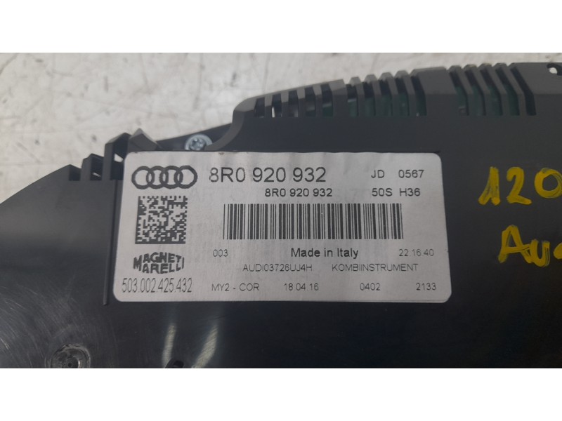 Recambio de cuadro instrumentos para audi q5 (8rb) 2.0 tdi quattro referencia OEM IAM 8R0920932E  