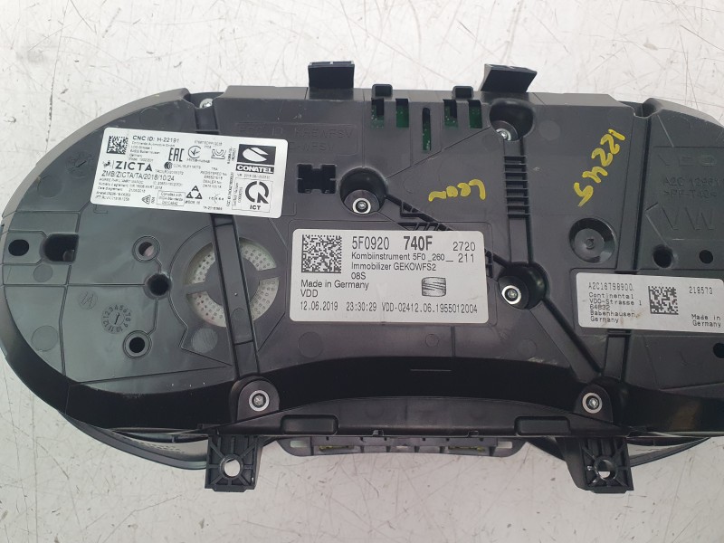 Recambio de cuadro instrumentos para seat leon (5f1) 1.5 tsi referencia OEM IAM 5F0920740F  