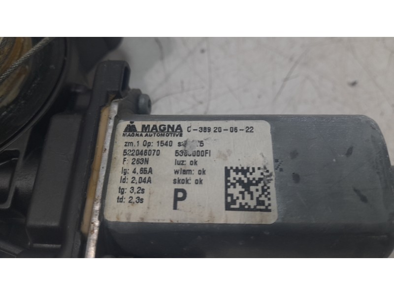 Recambio de elevalunas delantero derecho para fiat 500 c (312_) 1.0 mild hybrid (312.ayd1b) referencia OEM IAM 0000052204607  