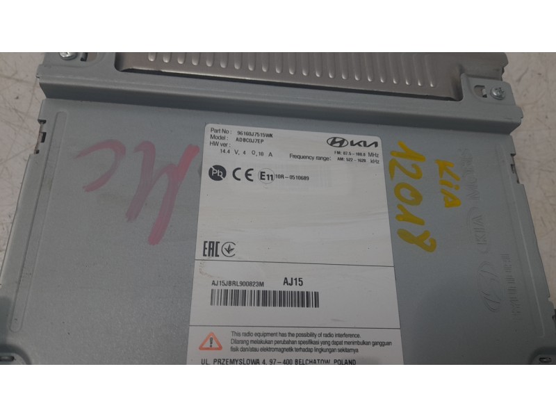 Recambio de sistema navegacion gps para kia xceed business referencia OEM IAM 96160J7050WK  