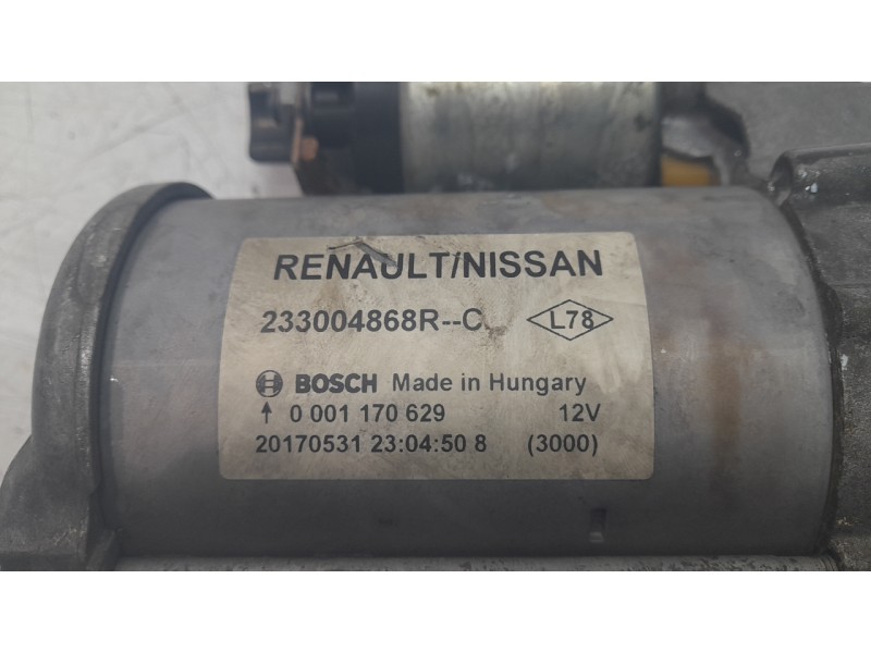 Recambio de motor arranque para renault megane iv hatchback (b9a/m/n_) 1.5 dci 110 (b9a3) referencia OEM IAM 233004868R  ARF4705