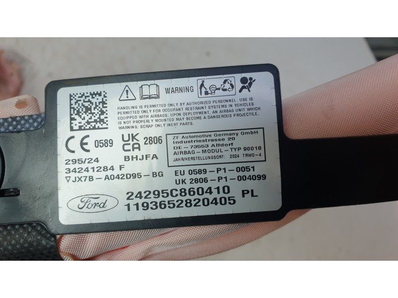 Recambio de airbag cortina delantero izquierdo para ford focus iv (hn) 1.0 ecoboost referencia OEM IAM 2474206  