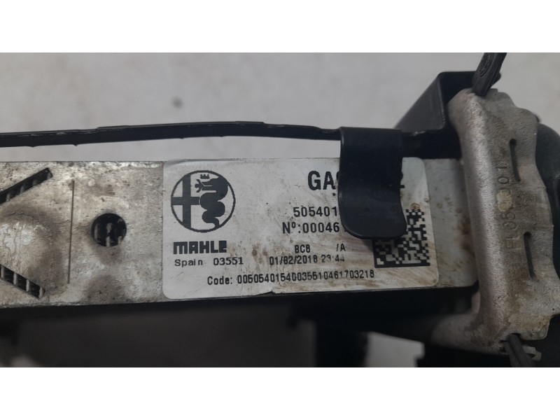 Recambio de intercooler para alfa romeo stelvio (630) quadrifoglio 4wd referencia OEM IAM 50540154  550408
