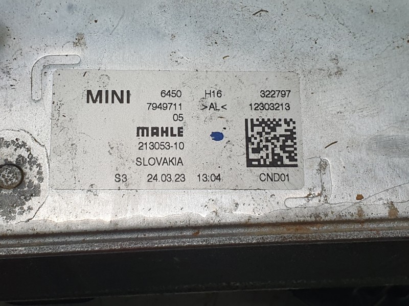 Recambio de condensador / radiador aire acondicionado para mini mini (f56) cooper se / electric referencia OEM IAM 64507949711 2