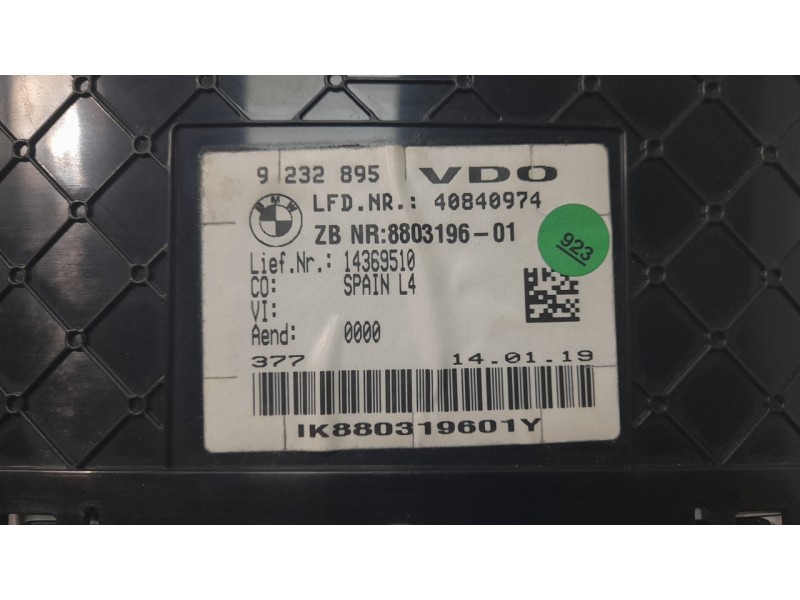 Recambio de cuadro instrumentos para bmw serie 4 gran coupe (f36) 420d referencia OEM IAM 9232895  