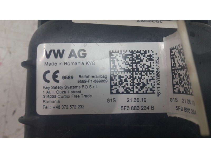 Recambio de kit airbag para seat leon st (5f8) 1.5 tgi referencia OEM IAM 5F1857005E  