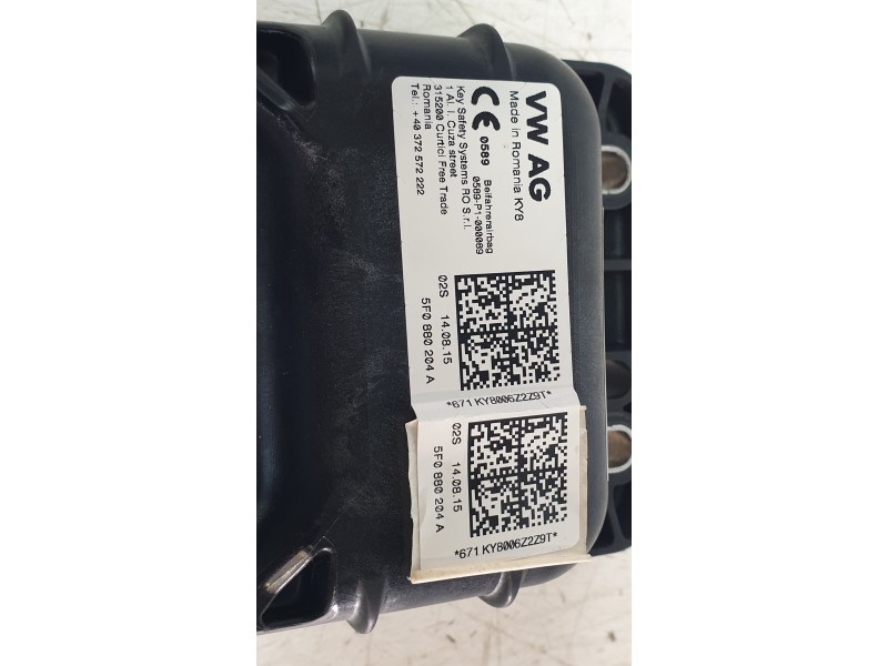 Recambio de airbag delantero derecho para audi a1 sportback (gba) 30 tfsi referencia OEM IAM 5F0880204A  