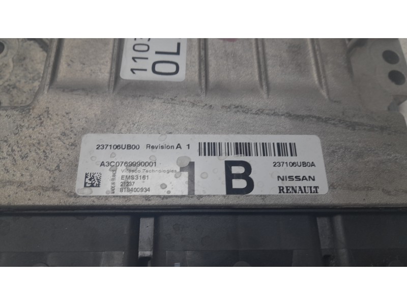 Recambio de centralita motor uce para nissan qashqai iii (j12) 1.3 dig-t referencia OEM IAM 237106UB0A  