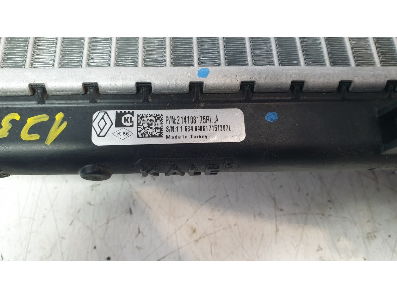Recambio de radiador agua para renault megane iv hatchback (b9a/m/n_) 1.5 dci 110 (b9a3) referencia OEM IAM 214108175R 214109155