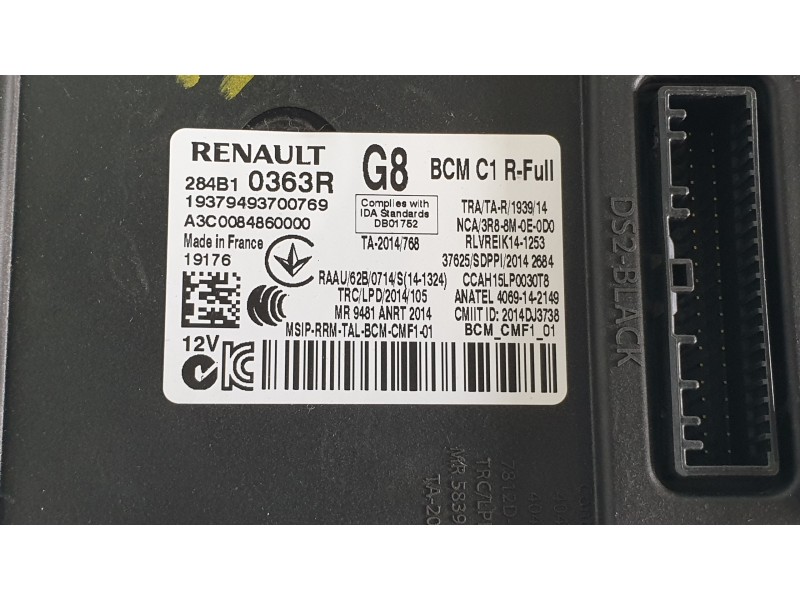 Recambio de modulo electronico para renault megane iv hatchback (b9a/m/n_) 1.3 tce 140 (b9nb) referencia OEM IAM 284B10363R  