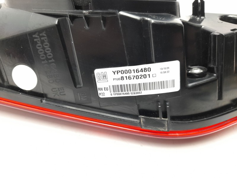Recambio de piloto trasero derecho interior para opel grandland / grandland x (a18, p1uo) 1.2 (75) referencia OEM IAM YP00016480