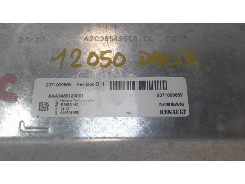 Recambio de centralita motor uce para dacia duster iii eco-g 100 essential referencia OEM IAM 237100966V  