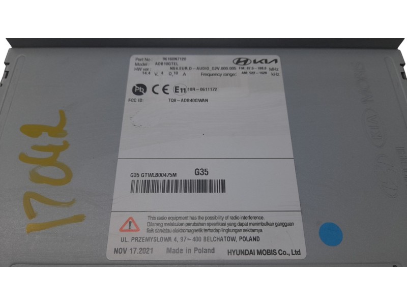 Recambio de pantalla multifuncion para hyundai tucson (nx) klass safe 2wd referencia OEM IAM 97250N7300  