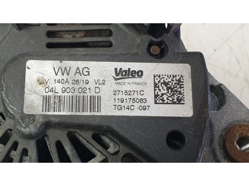 Recambio de alternador para audi a3 (8v1, 8vk) 1.6 tdi referencia OEM IAM 04L903021G  ALF570501HQ