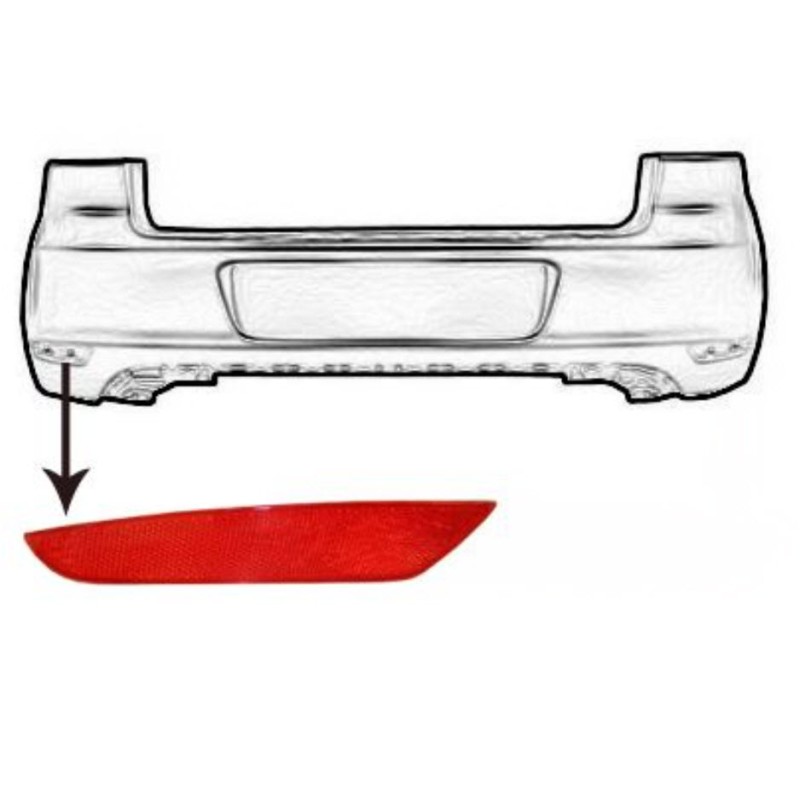 Recambio de piloto trasero izquierdo paragolpes para volkswagen golf vi (5k1) referencia OEM IAM 5K0945105G 103F23461381 103F234