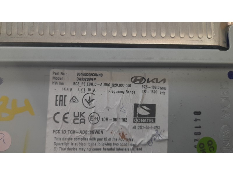 Recambio de sistema navegacion gps para hyundai i20 iii (bc3, bi3) 1.0 t-gdi referencia OEM IAM 96160Q0421NNB  