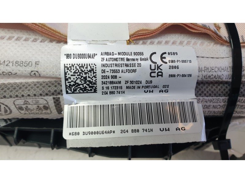 Recambio de airbag cortina delantero derecho para volkswagen taigo taigo referencia OEM IAM 2G4880742H  