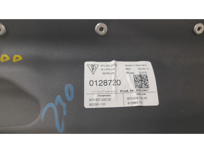 Recambio de elevalunas delantero derecho para porsche panamera diesel referencia OEM IAM 97053720200  