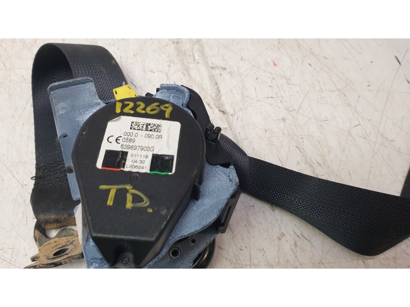 Recambio de cinturon seguridad trasero derecho para renault clio v (b7_) 1.0 lpg (b7mt) referencia OEM IAM 639697900  