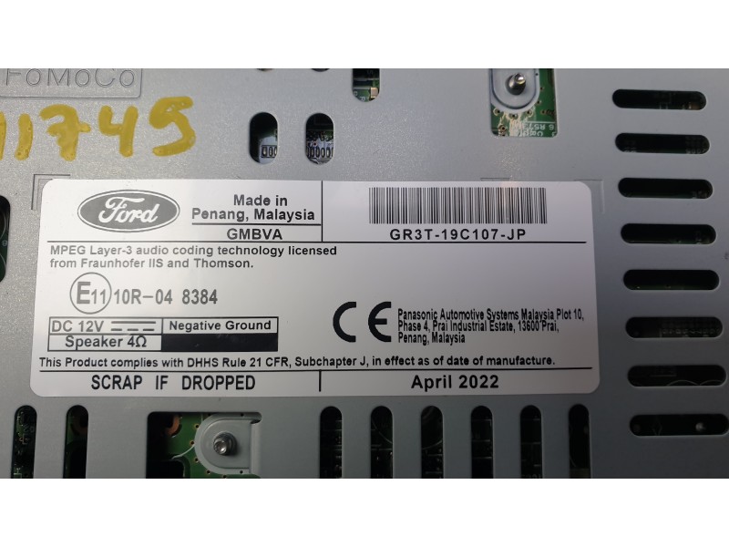 Recambio de sistema navegacion gps para ford mustang mach 1 referencia OEM IAM 2289962 2028948 