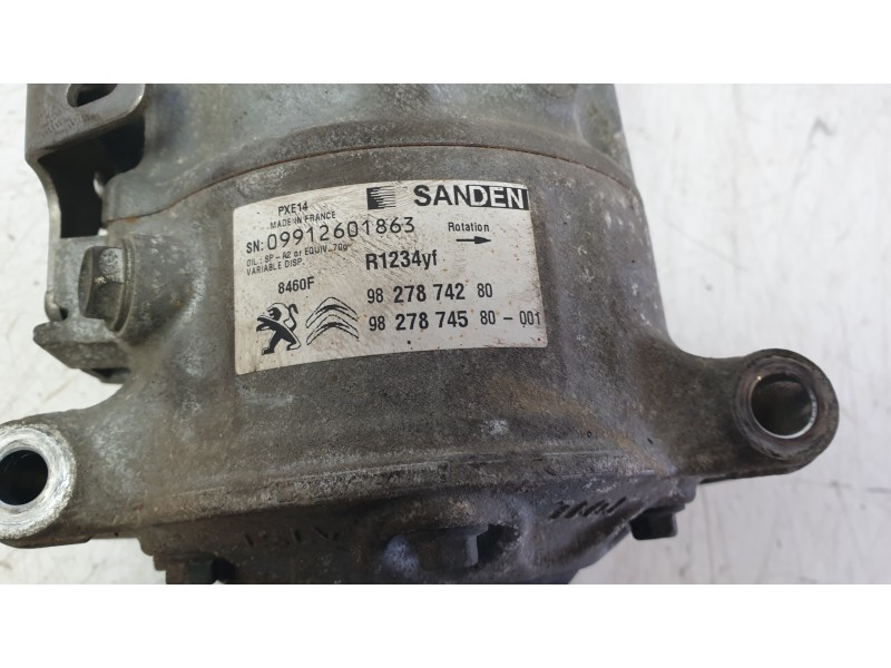 Recambio de compresor aire acondicionado para peugeot expert autobús (v_) 1.6 bluehdi 115 referencia OEM IAM 9827874280 09912601