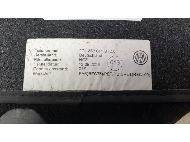 Recambio de juego alfombrillas para volkswagen polo vi (aw1, bz1, ae1) 1.0 tsi referencia OEM IAM 2G1863011  