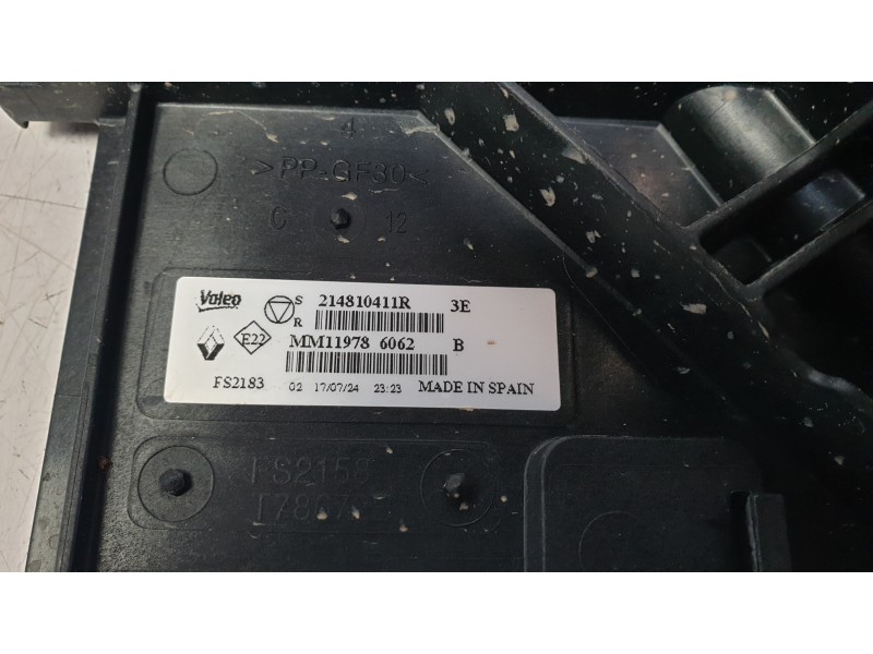 Recambio de electroventilador para renault captur ii (hf_) tce 90 (hfm6) referencia OEM IAM 214810411R  