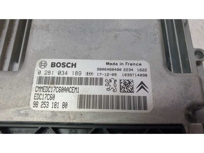 Recambio de centralita motor uce para peugeot expert autobús (v_) 1.6 bluehdi 115 referencia OEM IAM 9825318180  