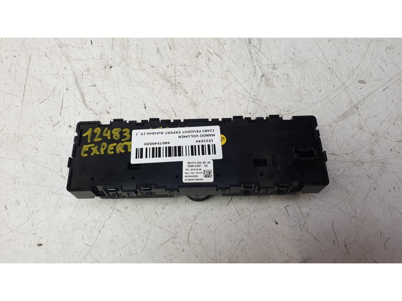 Recambio de mando volumen para peugeot expert autobús (v_) 1.6 bluehdi 115 referencia OEM IAM 98075400ZD  