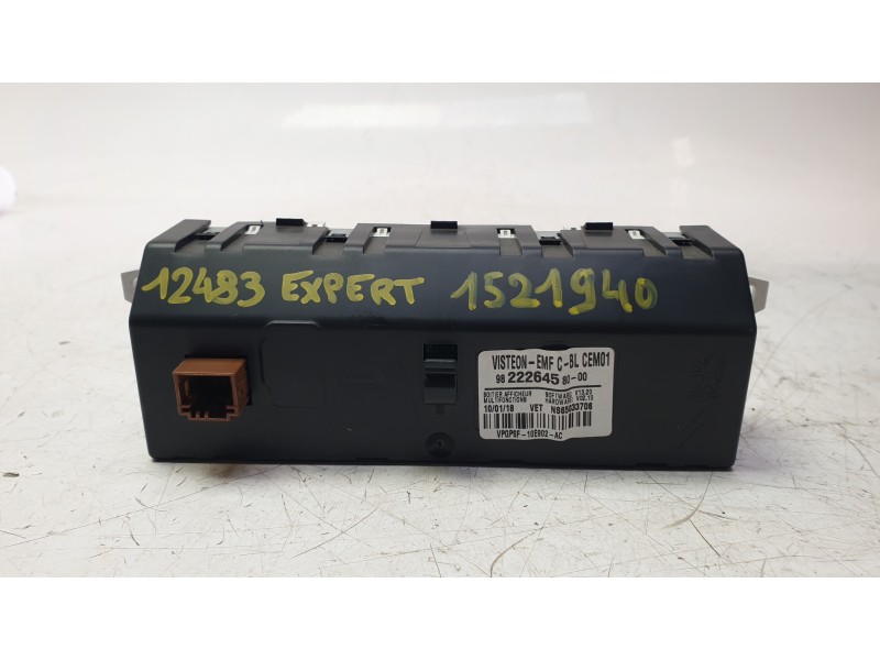 Recambio de pantalla multifuncion para peugeot expert autobús (v_) 1.6 bluehdi 115 referencia OEM IAM 982226458000  