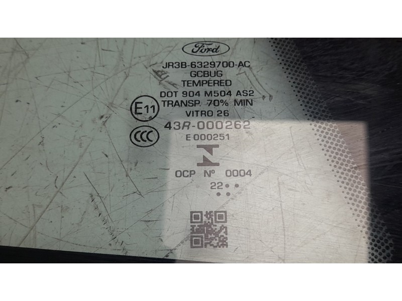 Recambio de luna custodia trasera derecha para ford mustang mach 1 referencia OEM IAM JR3B6329700AC  