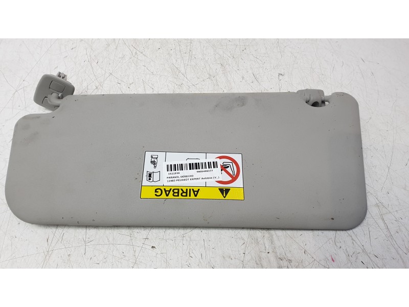 Recambio de parasol derecho para peugeot expert autobús (v_) 1.6 bluehdi 115 referencia OEM IAM 9809498377  