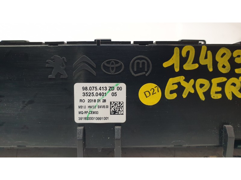Recambio de mando climatizador para peugeot expert autobús (v_) 1.6 bluehdi 115 referencia OEM IAM 98075413ZD  