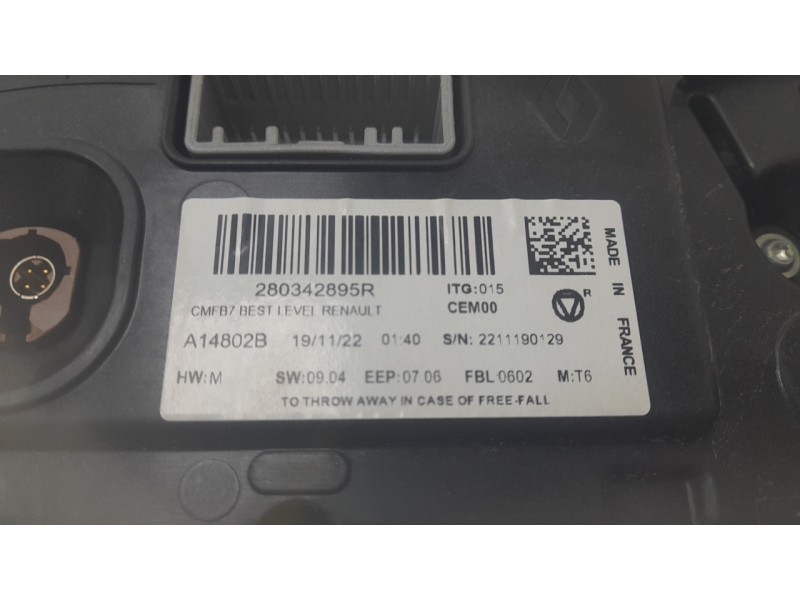 Recambio de sistema navegacion gps para renault clio v intens referencia OEM IAM 280342895R  