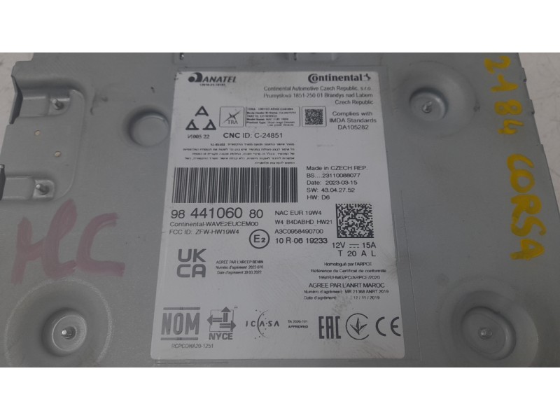 Recambio de sistema navegacion gps para opel corsa f (p2jo) 1.2 (68) referencia OEM IAM 9840051480  