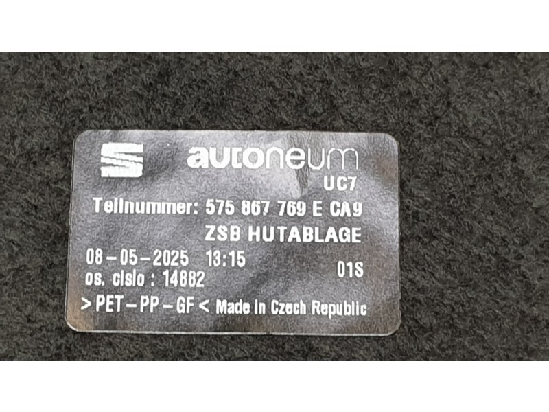 Recambio de bandeja trasera para seat ateca (kh7, khp) 1.5 tsi referencia OEM IAM 575867769E  