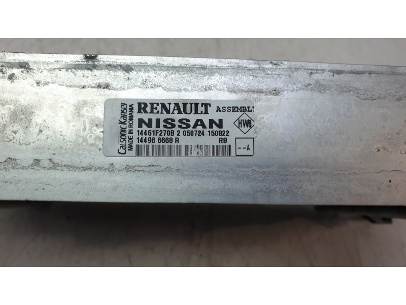 Recambio de intercooler para renault captur ii (hf_) tce 90 (hfm6) referencia OEM IAM 144966668R  309125/RN704N001