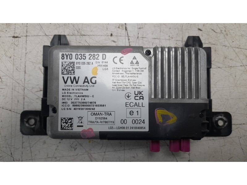 Recambio de modulo bluetooth para audi a3 sportback (8ya, 8yf) 30 tdi referencia OEM IAM 8Y0035282D  