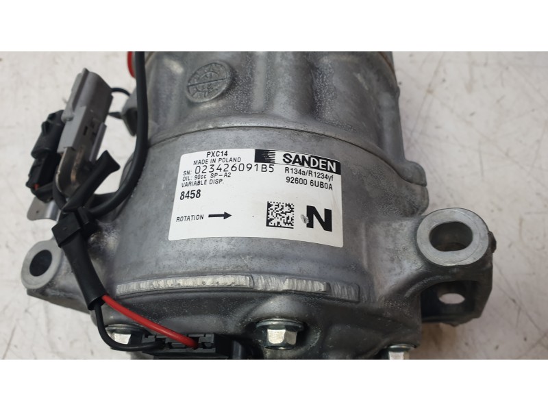 Recambio de compresor aire acondicionado para nissan qashqai iii (j12) 1.3 dig-t referencia OEM IAM 926006UB0A  