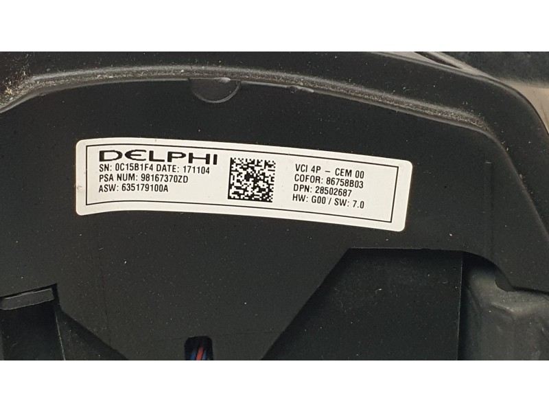 Recambio de volante para citroën c4 picasso ii 1.6 bluehdi 120 referencia OEM IAM 98167370ZD  