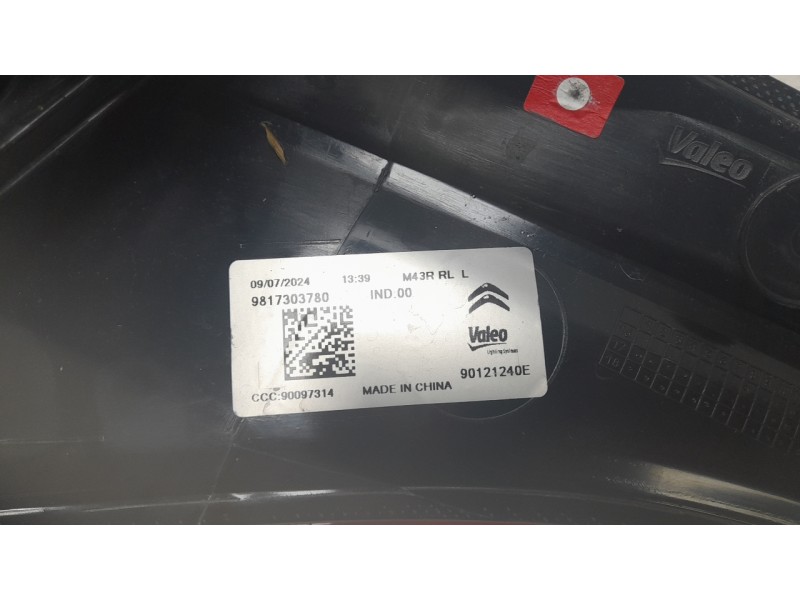 Recambio de piloto trasero izquierdo para citroën c-elysee (dd_) 1.5 bluehdi 100 referencia OEM IAM 9817303780  103F07630771 / 1