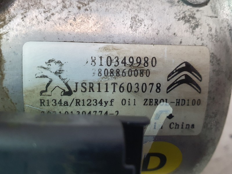 Recambio de compresor aire acondicionado para opel combo furgoneta/monovolumen (k9) 1.5 d referencia OEM IAM 9810349980  CAF8400