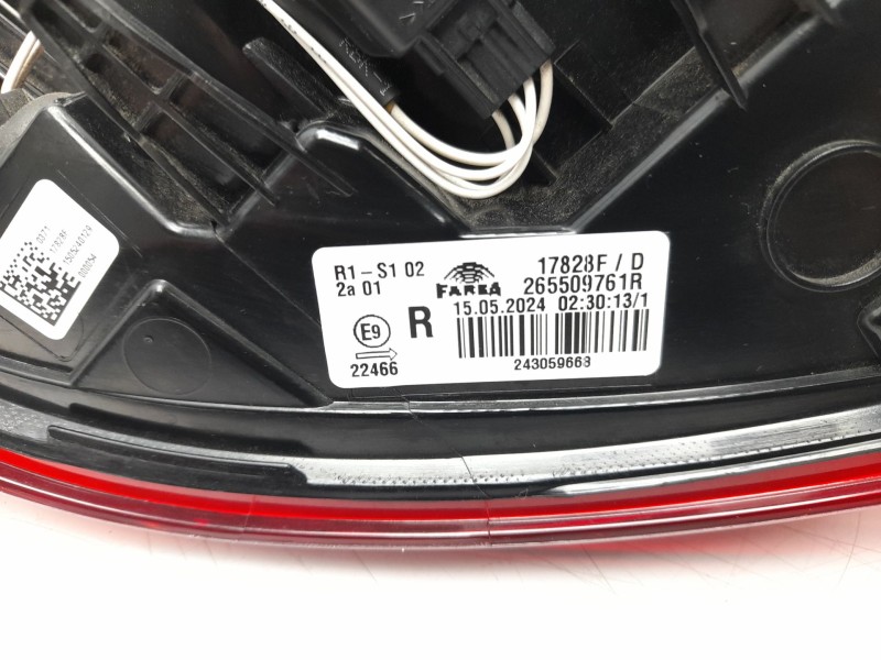 Recambio de piloto trasero derecho para mitsubishi colt referencia OEM IAM 265509761R  103F18140770/RN3324165/16018522/5500502