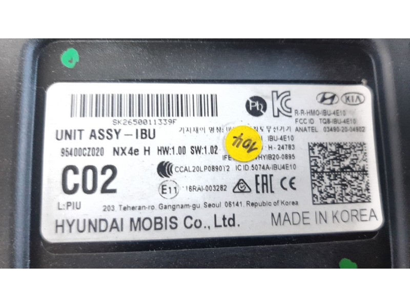 Recambio de modulo electronico para hyundai tucson referencia OEM IAM 95400CZ020  