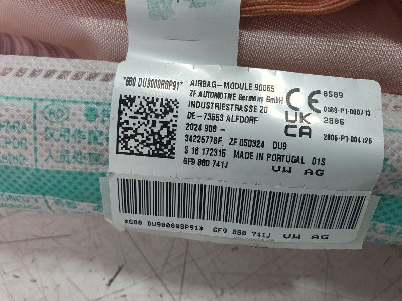 Recambio de airbag cortina delantero izquierdo para seat arona fr referencia OEM IAM 6F9880741J  