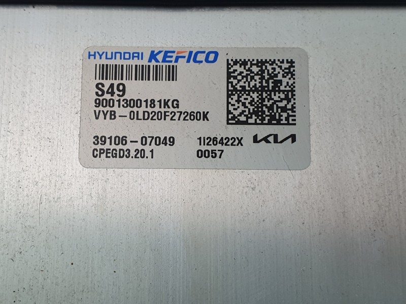 Recambio de centralita motor uce para kia stonic (yb) 1.0 t-gdi eco-dynamics+ referencia OEM IAM 3910607047  