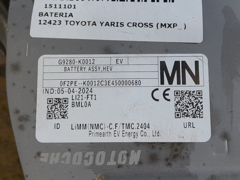 Recambio de bateria para toyota yaris cross (mxp_) 1.5 hybrid (mxpj10) referencia OEM IAM   